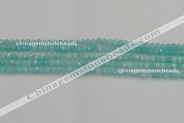 CRB1216 15.5 inches 4*6mm faceted rondelle amazonite beads