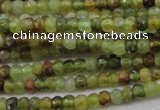 CRB122 15.5 inches 2.5*3.5mm faceted rondelle green garnet beads