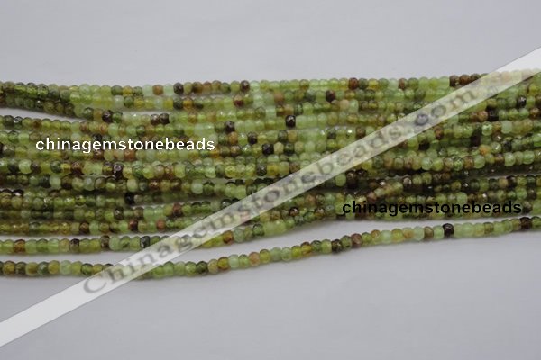 CRB122 15.5 inches 2.5*3.5mm faceted rondelle green garnet beads