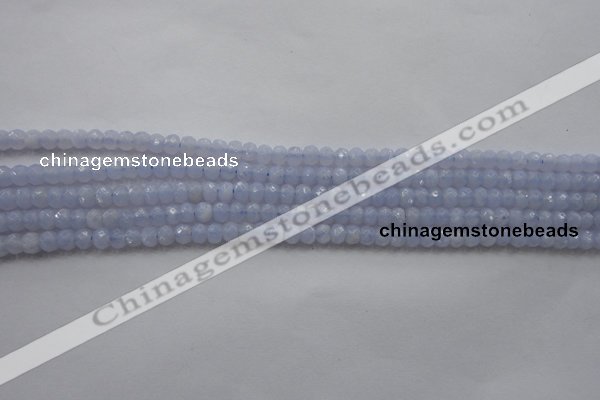 CRB123 15.5 inches 2.5*4mm faceted rondelle blue lace agate beads