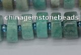 CRB1233 15.5 inches 6*12mm tyre amazonite gemstone beads