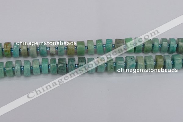 CRB1233 15.5 inches 6*12mm tyre amazonite gemstone beads