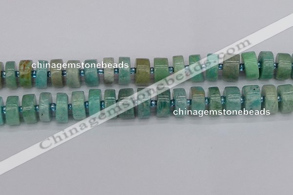 CRB1235 15.5 inches 8*16mm tyre amazonite gemstone beads