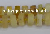 CRB1238 15.5 inches 5*8mm tyre matte yellow opal gemstone beads