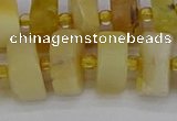 CRB1242 15.5 inches 8*16mm tyre matte yellow opal gemstone beads