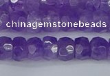 CRB1275 15.5 inches 5*8mm faceted rondelle lavender amethyst beads