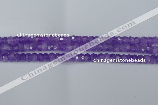 CRB1275 15.5 inches 5*8mm faceted rondelle lavender amethyst beads