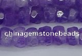 CRB1276 15.5 inches 6*10mm faceted rondelle lavender amethyst beads