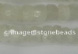 CRB1279 15.5 inches 5*8mm faceted rondelle white moonstone beads