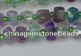 CRB1287 15.5 inches 5*8mm faceted rondelle fluorite beads