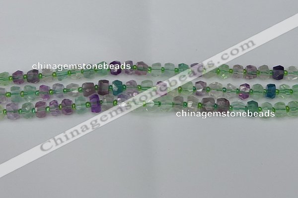 CRB1287 15.5 inches 5*8mm faceted rondelle fluorite beads