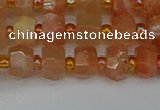 CRB1290 15.5 inches 4*6mm faceted rondelle moonstone beads