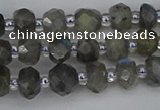 CRB1294 15.5 inches 4*6mm faceted rondelle labradorite beads