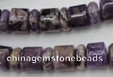 CRB130 15.5 inches 6*12mm & 10*12mm rondelle dogtooth amethyst beads