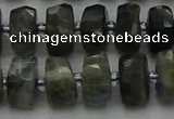 CRB1301 15.5 inches 6*10mm faceted rondelle labradorite beads