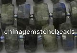 CRB1303 15.5 inches 7*14mm faceted rondelle labradorite beads