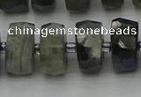 CRB1304 15.5 inches 8*16mm faceted rondelle labradorite beads