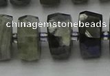 CRB1305 15.5 inches 8*18mm faceted rondelle labradorite beads