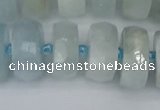 CRB1315 15.5 inches 8*16mm faceted rondelle aquamarine beads