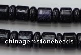 CRB132 15.5 inches 6*12mm & 10*12mm rondelle blue goldstone beads