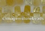 CRB1324 15.5 inches 8*16mm faceted rondelle citrine beads