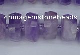 CRB1333 15.5 inches 7*14mm faceted rondelle lavender amethyst beads