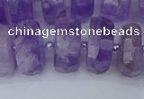 CRB1334 15.5 inches 8*16mm faceted rondelle lavender amethyst beads