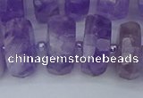 CRB1335 15.5 inches 8*18mm faceted rondelle lavender amethyst beads