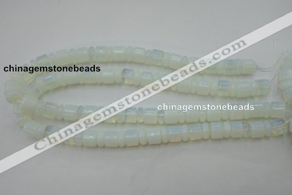 CRB135 15.5 inches 6*12mm & 10*12mm rondelle opal beads