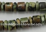 CRB138 15.5 inches 6*12mm & 10*12mm rondelle rhyolite gemstone beads