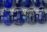 CRB1395 15.5 inches 8*18mm faceted rondelle lapis lazuli beads