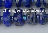 CRB1395 15.5 inches 8*18mm faceted rondelle lapis lazuli beads