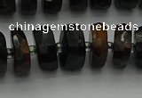 CRB1441 15.5 inches 6*10mm faceted rondelle blue tiger eye beads