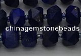 CRB1451 15.5 inches 8*10mm faceted rondelle lapis lazuli beads