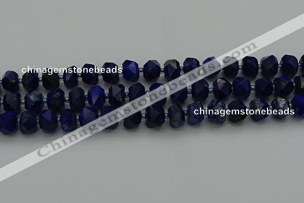 CRB1451 15.5 inches 8*10mm faceted rondelle lapis lazuli beads