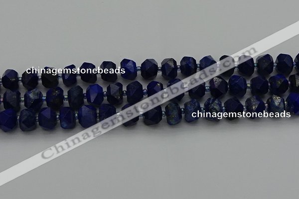 CRB1452 15.5 inches 10*14mm faceted rondelle lapis lazuli beads