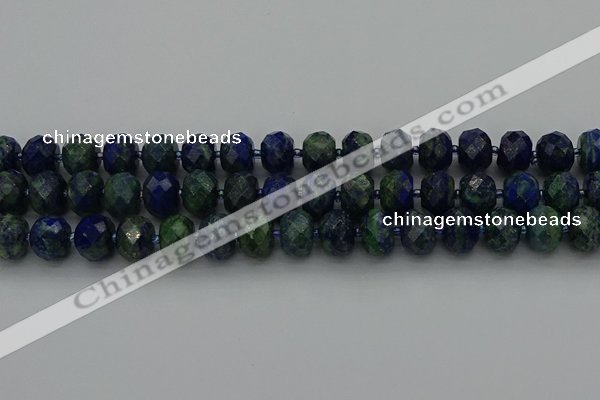 CRB1454 15.5 inches 8*10mm faceted rondelle chrysocolla beads