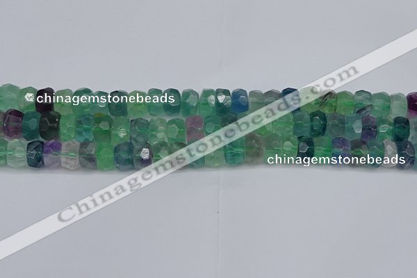 CRB1464 15.5 inches 5*8mm faceted rondelle fluorite beads