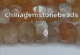 CRB1470 15.5 inches 6*10mm faceted rondelle moonstone beads