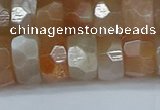 CRB1471 15.5 inches 6*12mm faceted rondelle moonstone beads