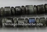 CRB148 15.5 inches 6*12mm & 10*12mm rondelle labradorite beads