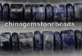 CRB161 15.5 inches 5*14mm & 10*14mm rondelle sodalite gemstone beads