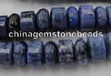 CRB177 15.5 inches 4*12mm – 8*12mm rondelle blue dumortierite beads