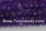 CRB1804 15.5 inches 4*6mm faceted rondelle amethyst beads