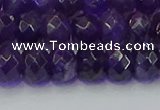 CRB1805 15.5 inches 5*8mm faceted rondelle amethyst beads