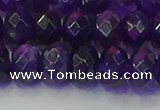 CRB1806 15.5 inches 6*10mm faceted rondelle amethyst beads