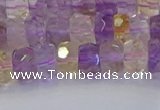 CRB1807 15.5 inches 4*6mm faceted rondelle ametrine beads