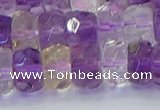 CRB1810 15.5 inches 6*12mm faceted rondelle ametrine beads