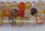 CRB1820 15.5 inches 4*6mm faceted rondelle mixed rutilated quartz beads