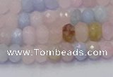 CRB1828 15.5 inches 4*6mm faceted rondelle morganite beads